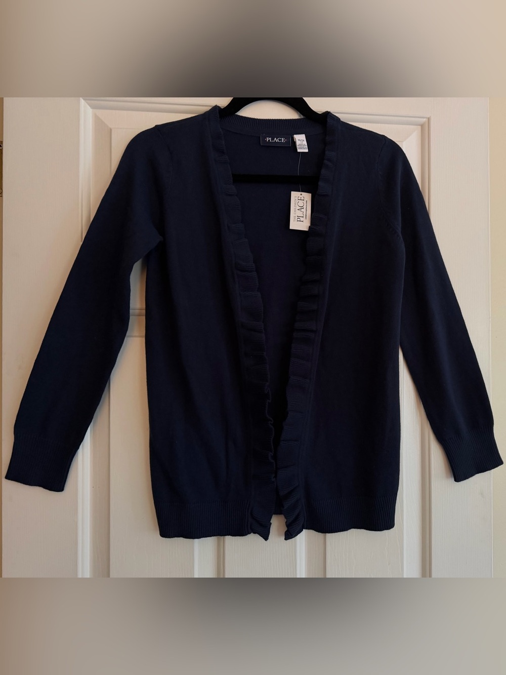 PLACE Navy Cardigan Sweater perfect for layering over dress